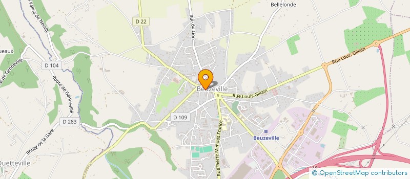 localisation de l'entreprise M.M.B.P à BEUZEVILLE