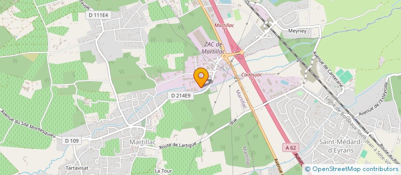 localisation de l'entreprise M.M.C.A CARRELAGE  MARTILLAC