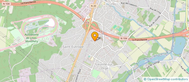 localisation de l'entreprise M.M.D.  LEUVILLE-SUR-ORGE