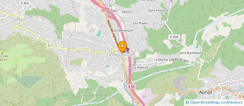 localisation de l'entreprise M.M.D. à LA DESTROUSSE