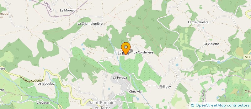 localisation de l'entreprise M.M.D.F.  SAINT-ROMAIN-EN-JAREZ