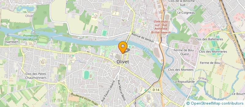 localisation de l'entreprise M+M DISQUES à OLIVET