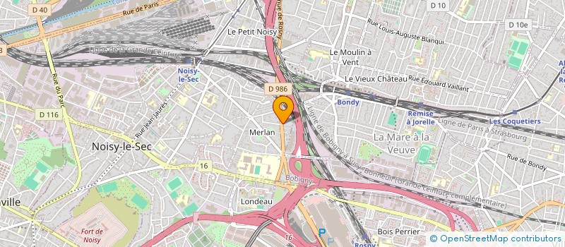 localisation de l'entreprise M.M.F à NOISY-LE-SEC