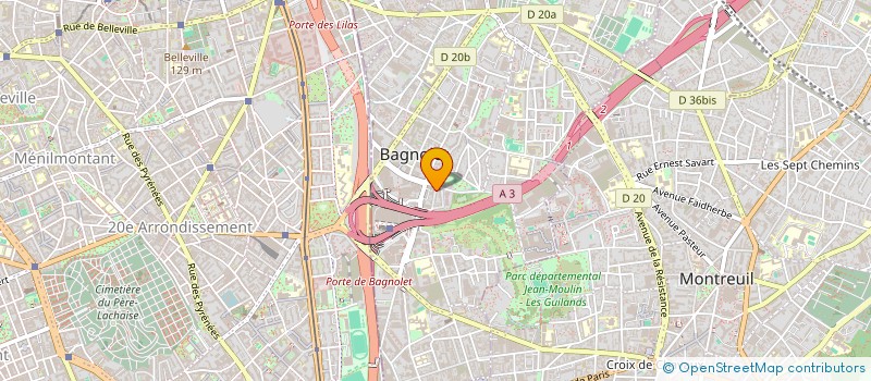 localisation de l'entreprise M.M FRUITS à BAGNOLET