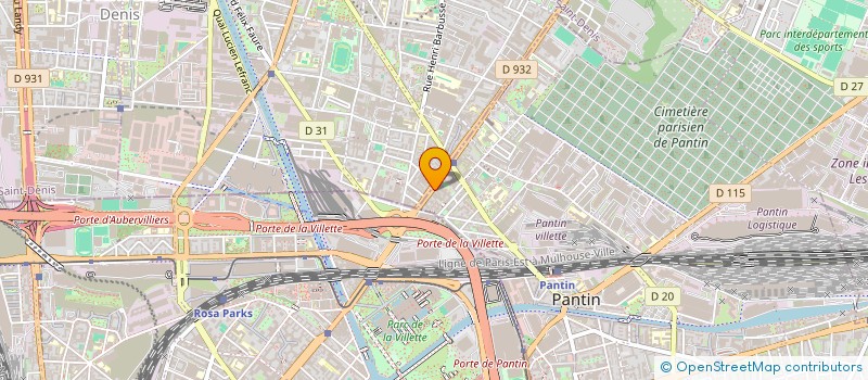 localisation de l'entreprise M & M I.N.C.  PANTIN