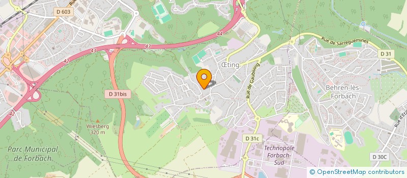 localisation de l'entreprise M&M IMMO  FORBACH