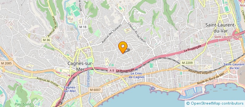 localisation de l'entreprise M.M. IMMO.CAGNES à CAGNES-SUR-MER