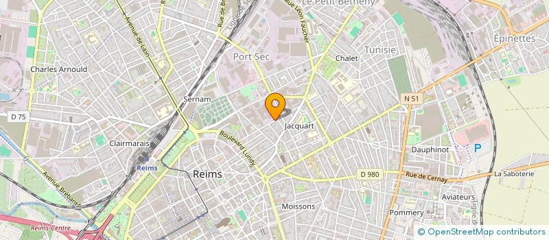 localisation de l'entreprise M.M.J.C. à REIMS
