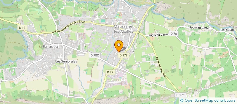 localisation de l'entreprise M.M.L.  MAUSSANE-LES-ALPILLES