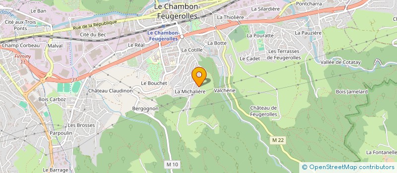 localisation de l'entreprise M&M LOIRE TRANSPORTS à LE CHAMBON-FEUGEROLLES