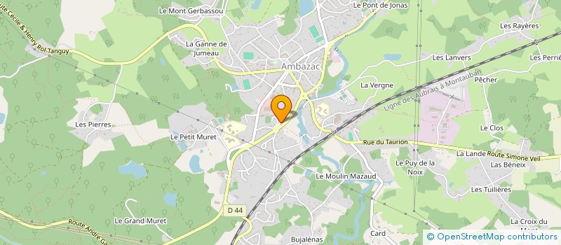 localisation de l'entreprise M.M.P.  AMBAZAC