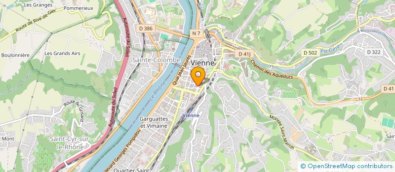 localisation de l'entreprise M.M.P.  VIENNE