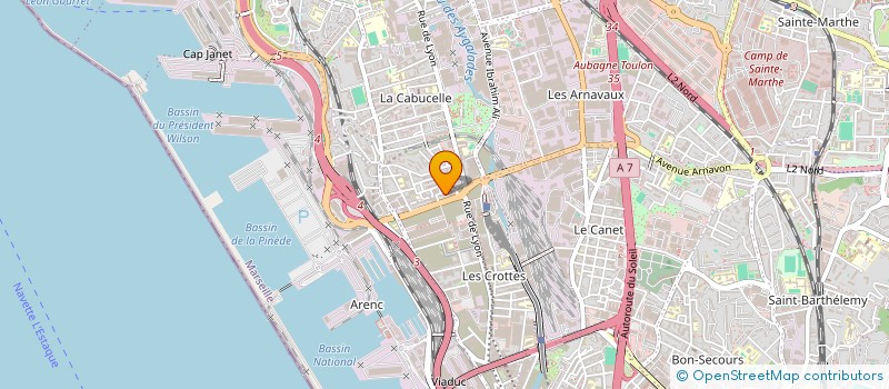 localisation de l'entreprise M.M.P à MARSEILLE