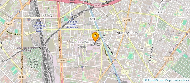 localisation de l'entreprise M.M.S. TENDANCE  AUBERVILLIERS