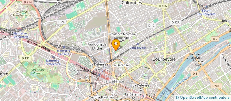 localisation de l'entreprise M.M. TESSIER  COURBEVOIE