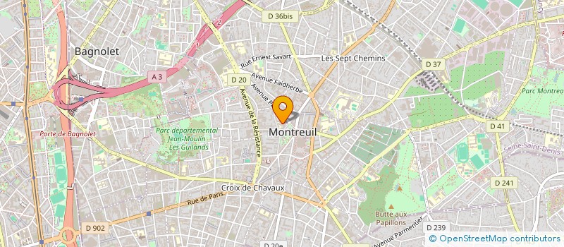 localisation de l'entreprise M.N à MONTREUIL