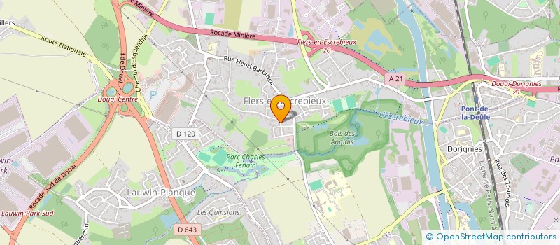 localisation de l'entreprise M&N  FLERS EN ESCREBIEUX