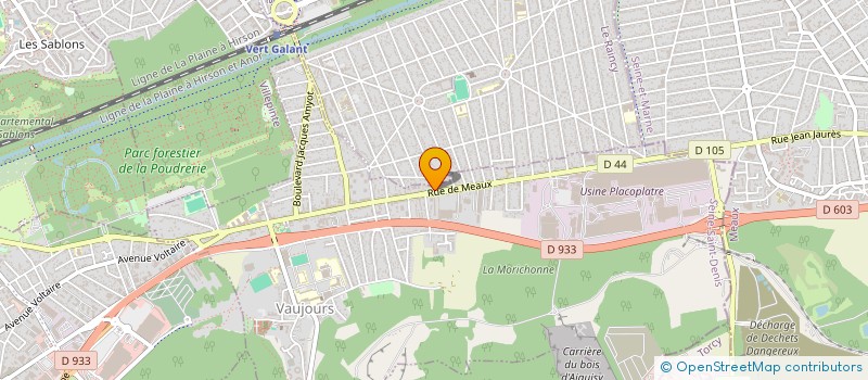 localisation de l'entreprise M.N.A à VAUJOURS