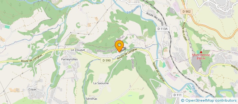 localisation de l'entreprise M.N.M.G.  SANSSAC-L'EGLISE