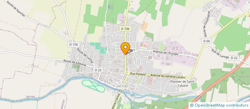 localisation de l'entreprise M.N.T. CHAUVET à JARNAC