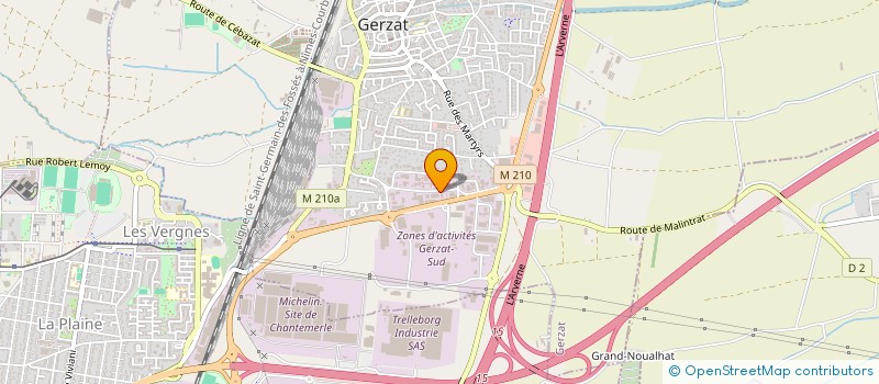 localisation de l'entreprise M.O. BOIS à GERZAT