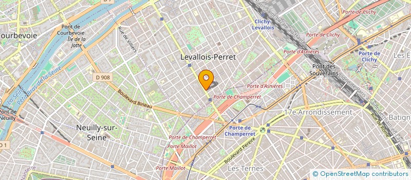 localisation de l'entreprise M.O.D. COMPANY à LEVALLOIS-PERRET
