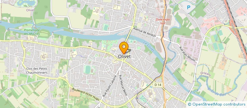 localisation de l'entreprise M.O.D.E.SARL à OLIVET