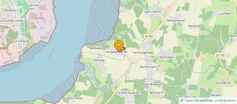 localisation de l'entreprise M.O.F 56  KERVIGNAC