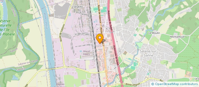 localisation de l'entreprise M.O.M.  SALAISE-SUR-SANNE