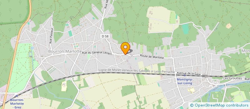 localisation de l'entreprise M & O TRADING  BOURRON-MARLOTTE