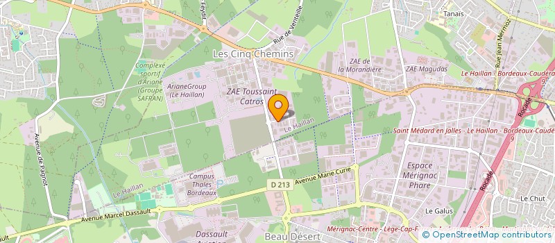 localisation de l'entreprise M P 5 MENUISERIE à LE HAILLAN