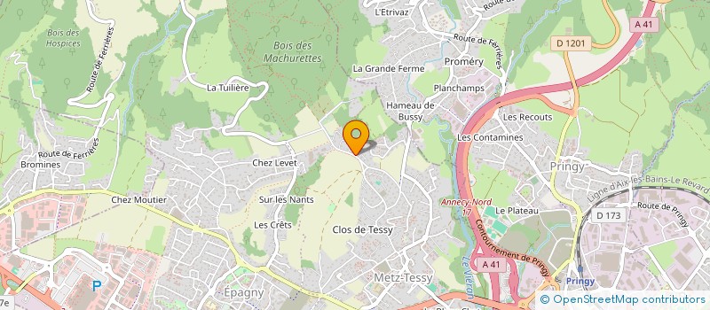 localisation de l'entreprise M.P - 74 - LEMAN  EPAGNY METZ-TESSY