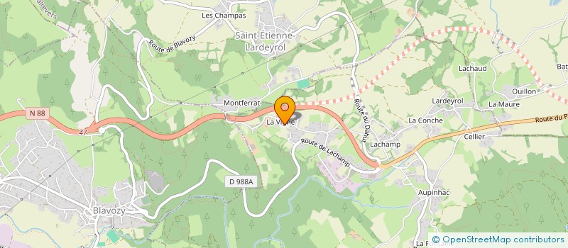 localisation de l'entreprise M.P.  SAINT-PIERRE-EYNAC