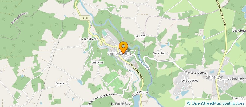 localisation de l'entreprise M.P.  SAINT-AUVENT