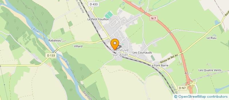 localisation de l'entreprise M.P.  VILLENEUVE-SUR-ALLIER