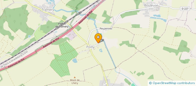 localisation de l'entreprise M & P  POILLY