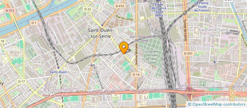 localisation de l'entreprise M.P.A. à SAINT-OUEN-SUR-SEINE