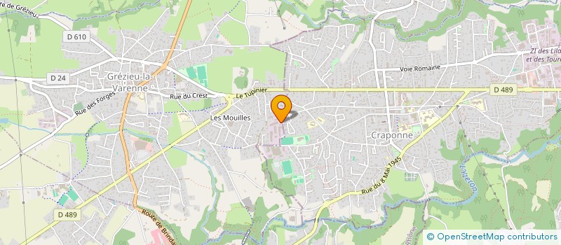 localisation de l'entreprise M P B à GREZIEU-LA-VARENNE