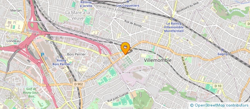 localisation de l'entreprise M.P.C à VILLEMOMBLE