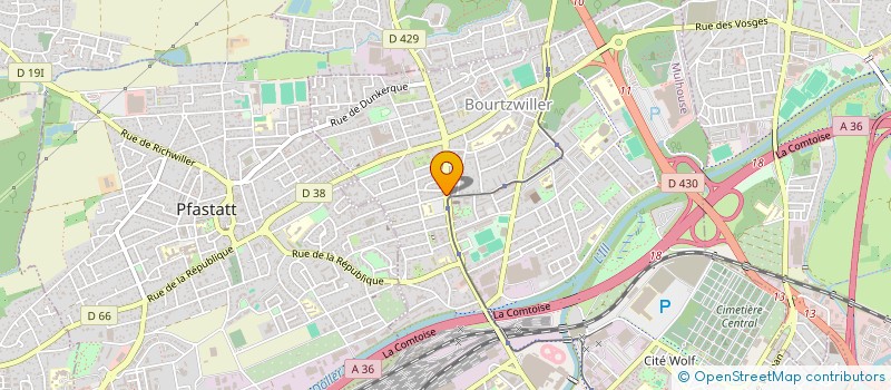 localisation de l'entreprise M.P. COIFF à MULHOUSE