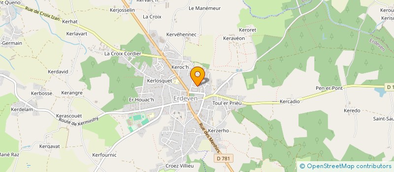 localisation de l'entreprise M.P COUVERTURE ZINGUERIE à ERDEVEN