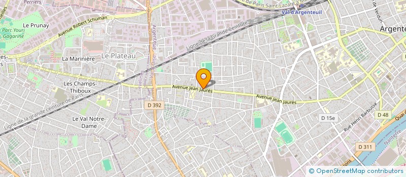 localisation de l'entreprise M.P FOOD à ARGENTEUIL