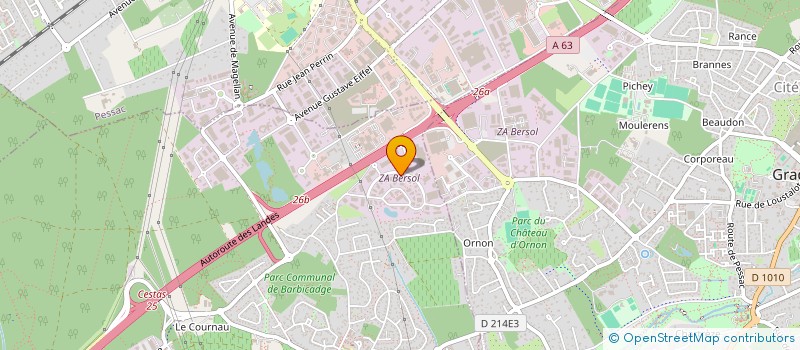 localisation de l'entreprise M.P.J  GRADIGNAN