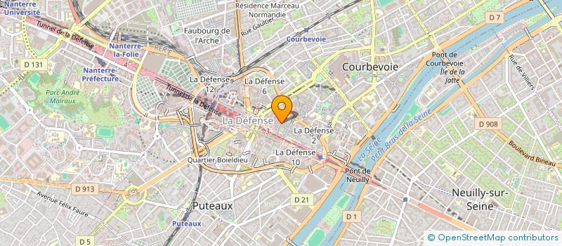 localisation de l'entreprise M.P.L. à COURBEVOIE