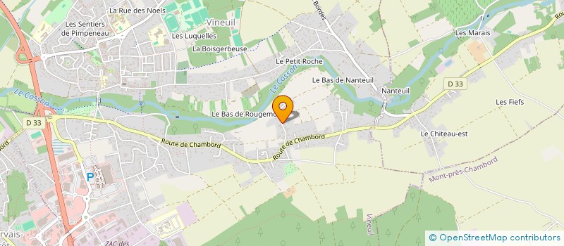 localisation de l'entreprise M P M A à VINEUIL