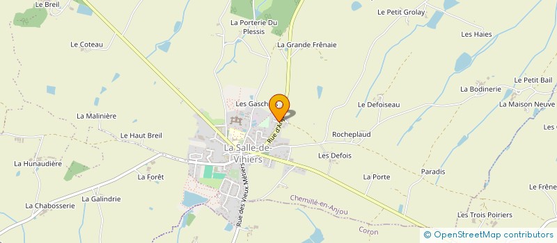 localisation de l'entreprise M.P.M.V.  CHEMILLE-EN-ANJOU