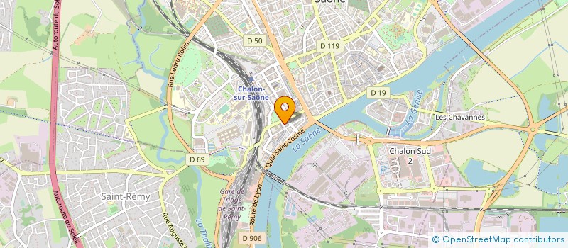 localisation de l'entreprise M.P.T.P.  CHALON-SUR-SAONE