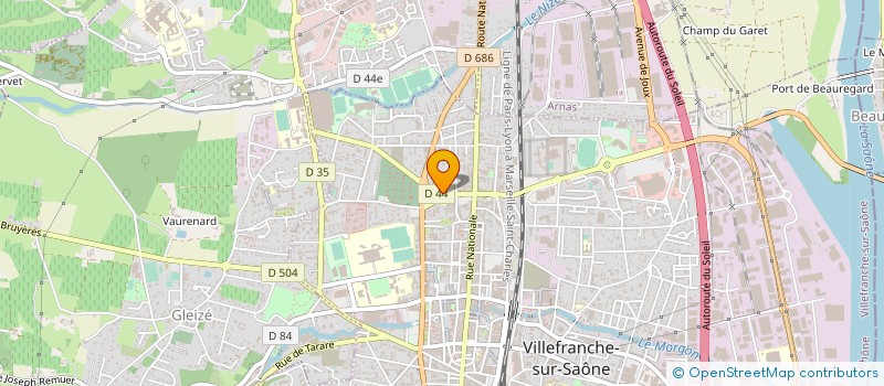 localisation de l'entreprise M.P.V à VILLEFRANCHE-SUR-SAONE