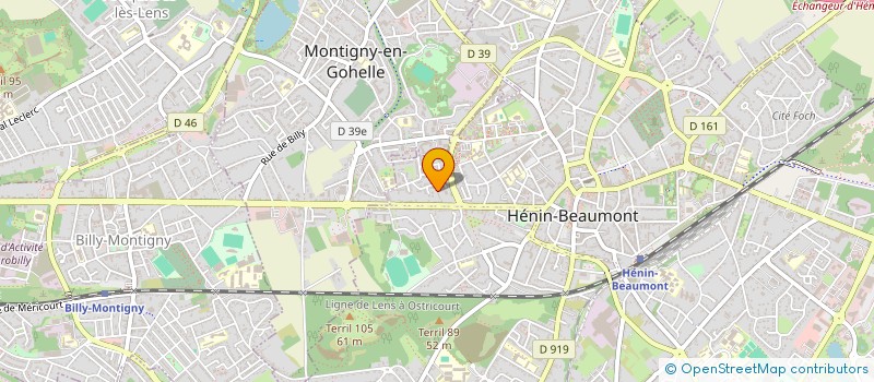 localisation de l'entreprise M. PESIN à HENIN-BEAUMONT