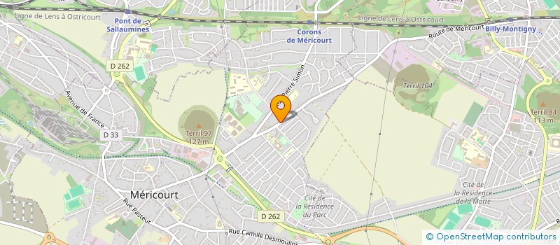 localisation de l'entreprise M PIZZA à MERICOURT